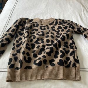 J. Crew Merino Will animal print sweater NWT